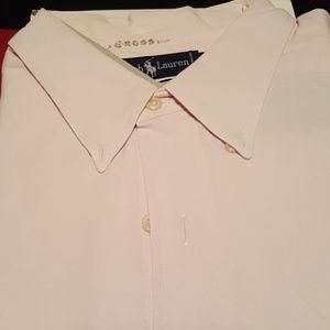 Short sleeve 100%cotton light/ pale pink shirt